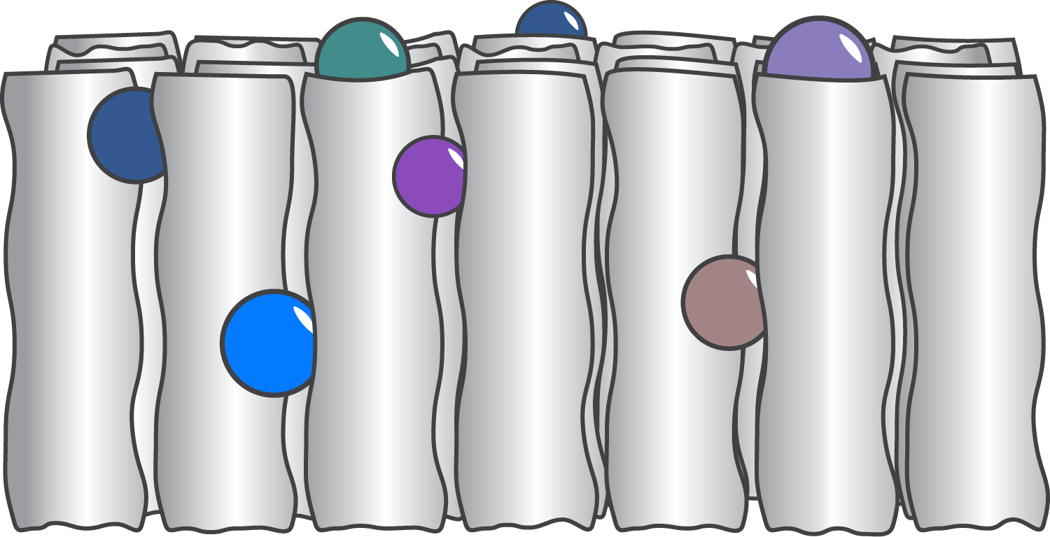 Illustration of how a surface filter traps suspended solids