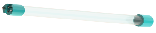 A classic UV lamp, which looks identical to overhead fluorescent tube lamps.